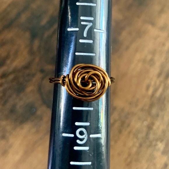 Handcrafted Wire Rose Ring - Picture 5 of 5